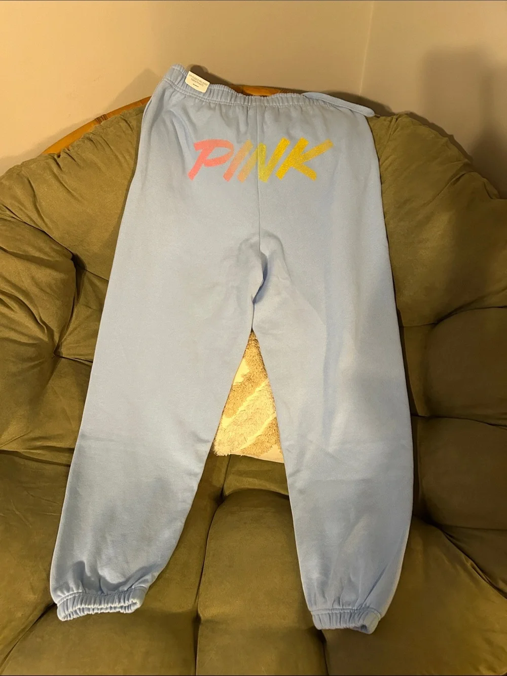 PINK Victoria's Secret Light Blue Logo Set with Multicolor Script